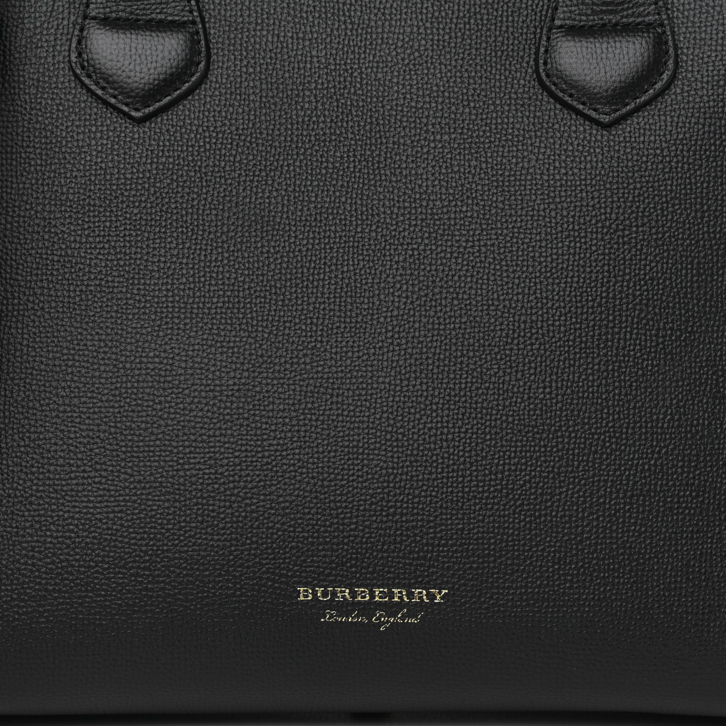 Derby Calfskin House Check Medium Banner Tote Black