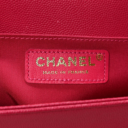 Chanel Caviar Quilted Medium Boy Flap Fuchsia 6 of 9