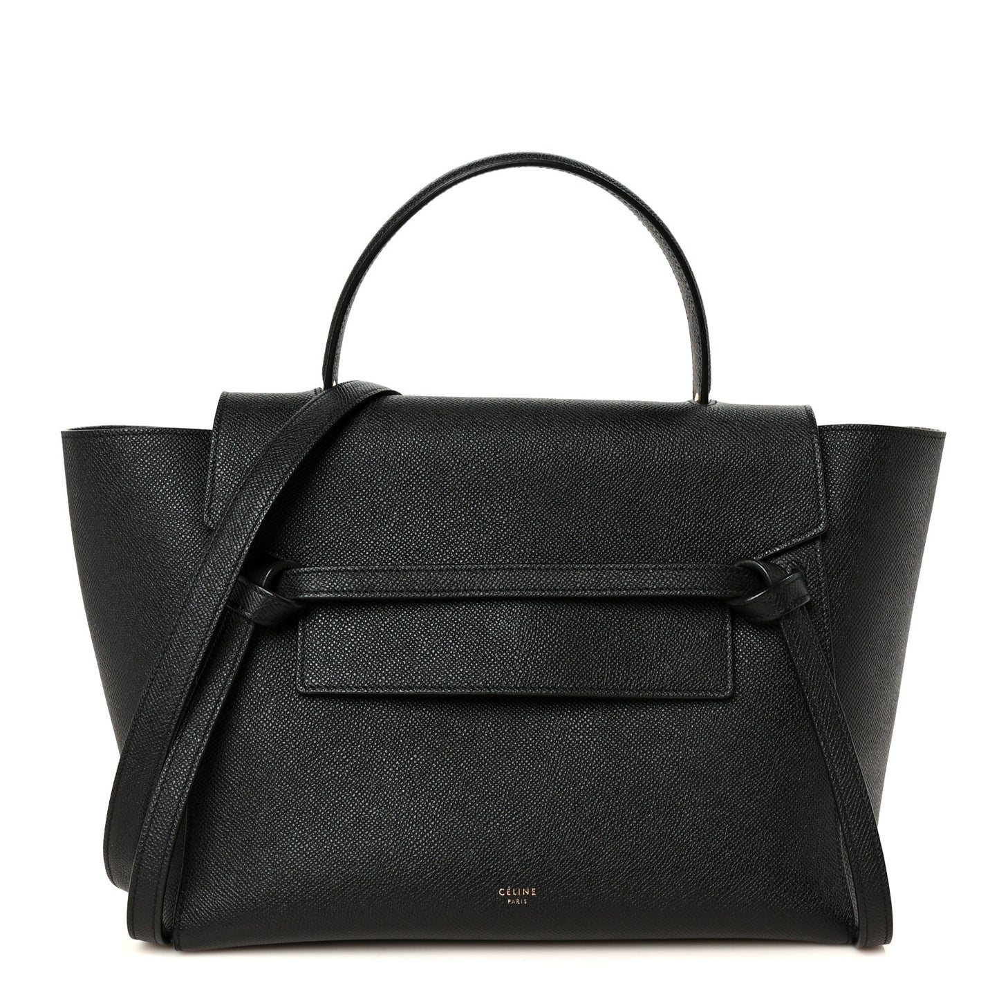 Grained Calfskin Mini Belt Bag Black