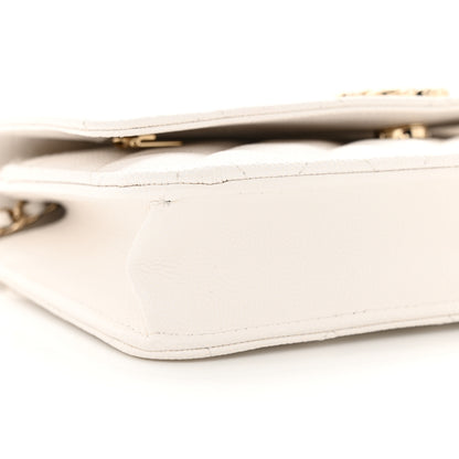 Chanel Caviar Quilted Wallet on Chain WOC White 10 of 13