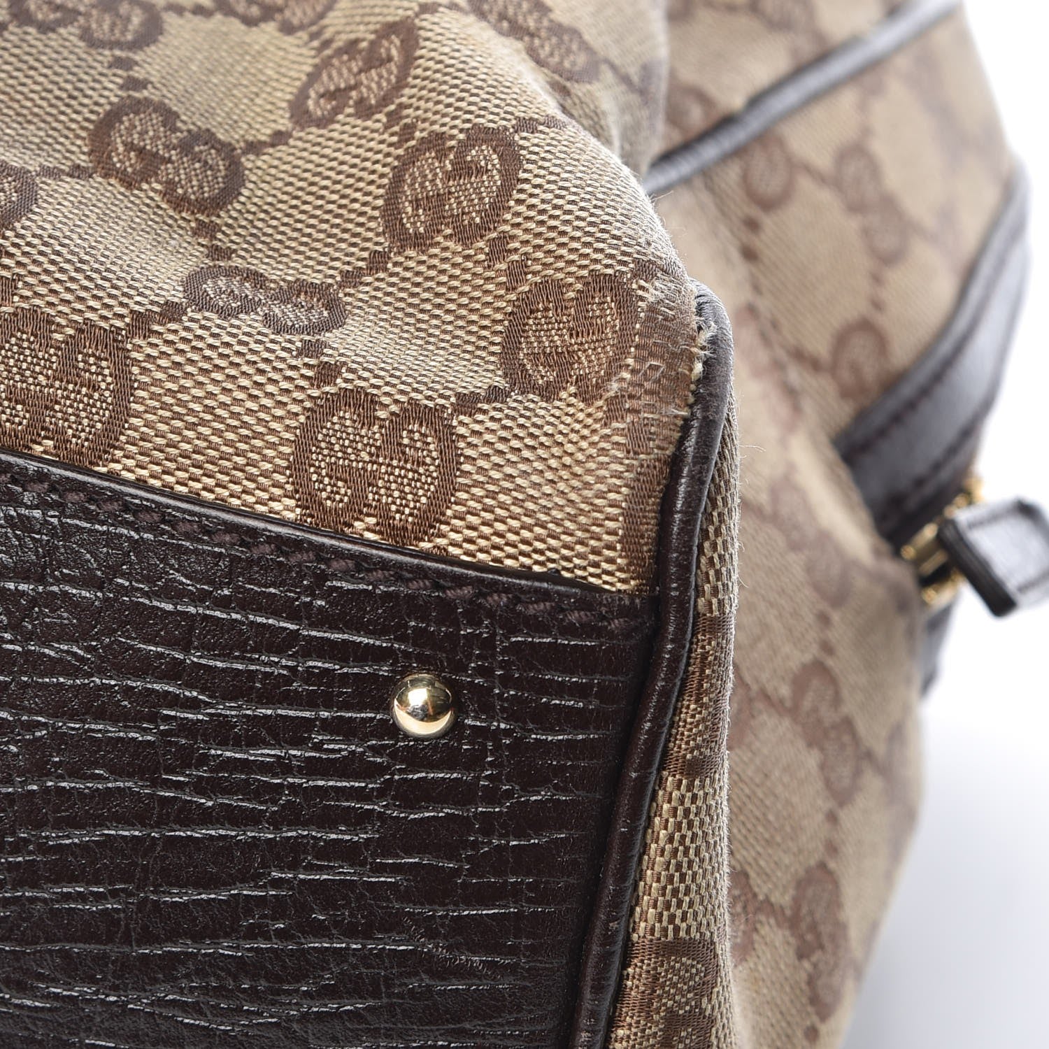Gucci Monogram Hasler Boston Dark Brown 12 of 19