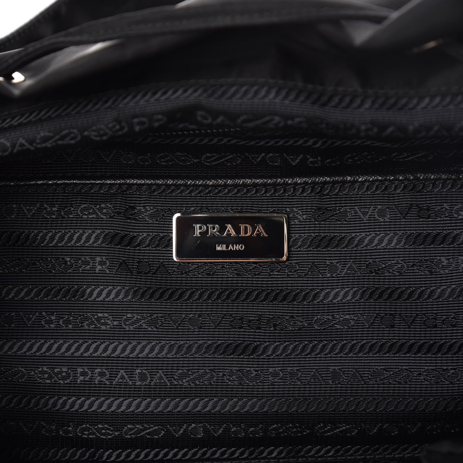 Prada Nylon Vela Saffiano Backpack Black 6 of 12