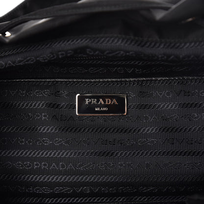 Prada Nylon Vela Saffiano Backpack Black 6 of 12
