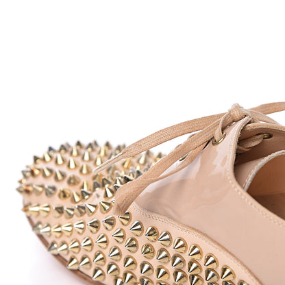 Christian Louboutin Nappa Freddy Spikes Donna Flat Sneakers 39.5 Poudre 11 of 17