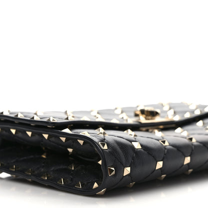 Valentino Garavani Nappa Rockstud Spike Wallet on Chain Black 7 of 11