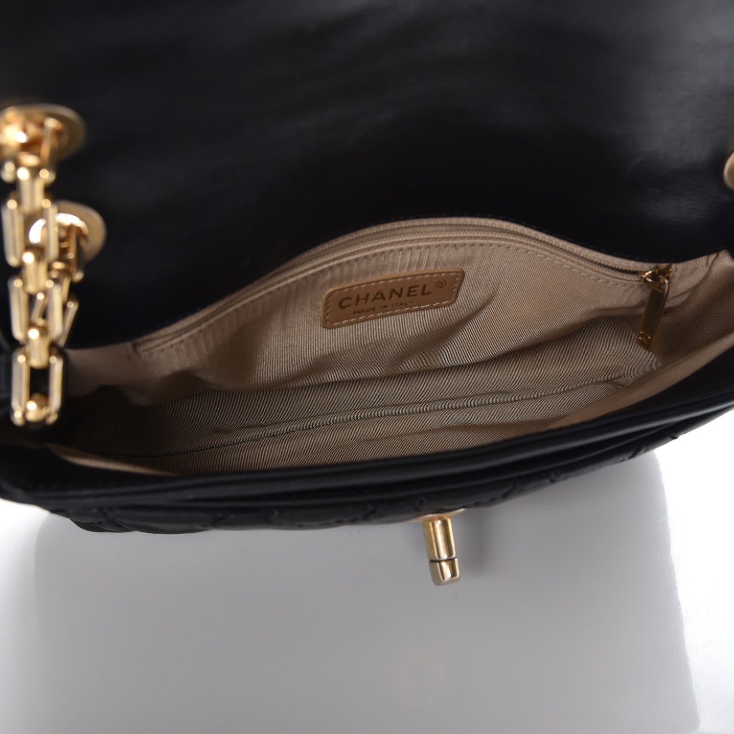 Chanel Calfskin Quilted Retro Chain Flap Black 5 of 7