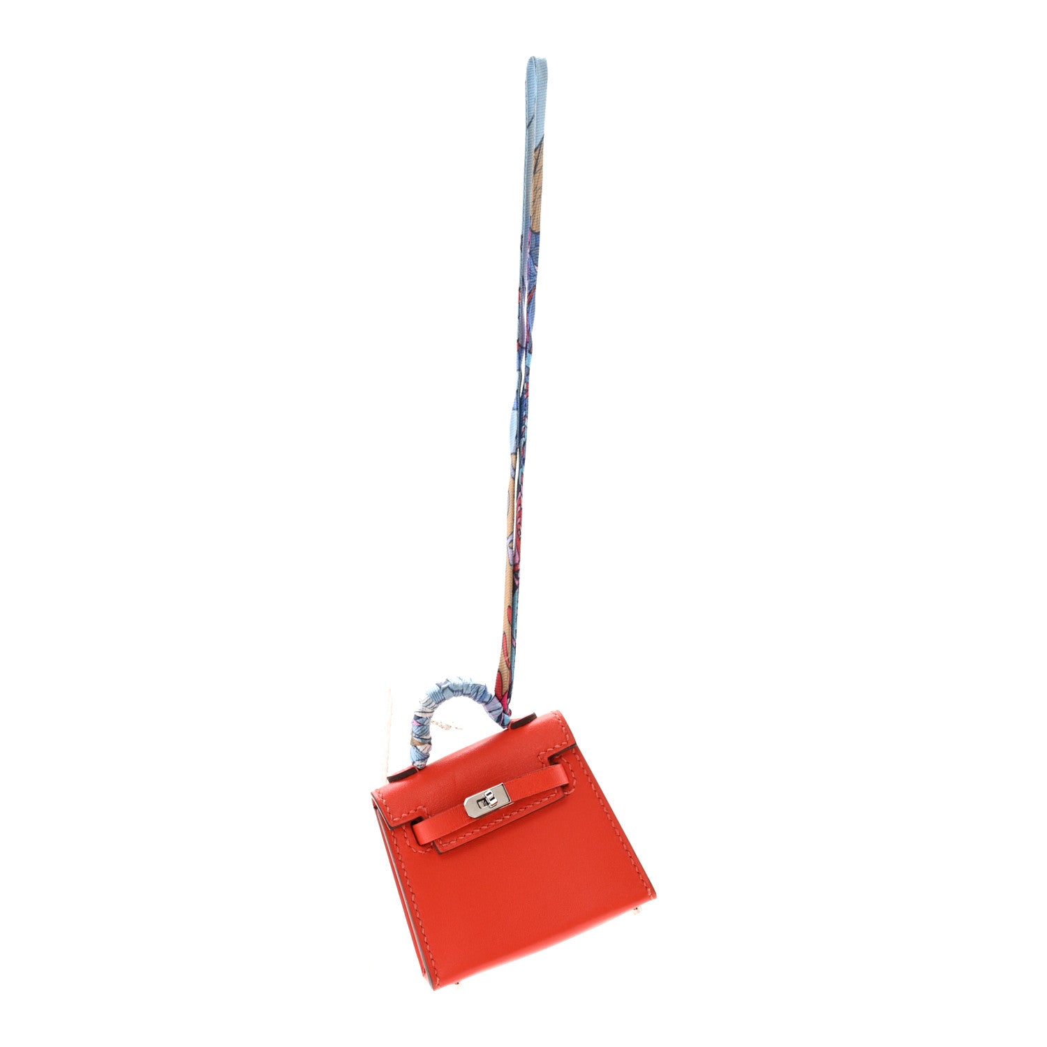 Hermes Tadelakt Mini Kelly Twilly Bag Charm Capucine 1 of 11