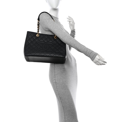 Chanel Caviar Quilted Grand Shopping Tote GST Black 2 of 10