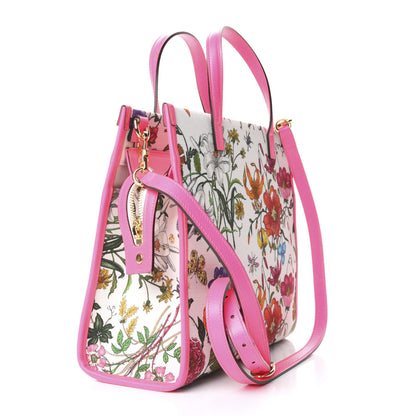 Gucci Canvas Medium Flora Tote Fuchsia 3 of 14