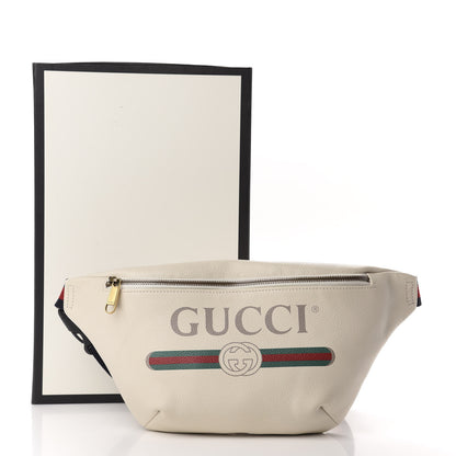 Gucci Grained Calfskin Logo Belt Bag White 11 of 11