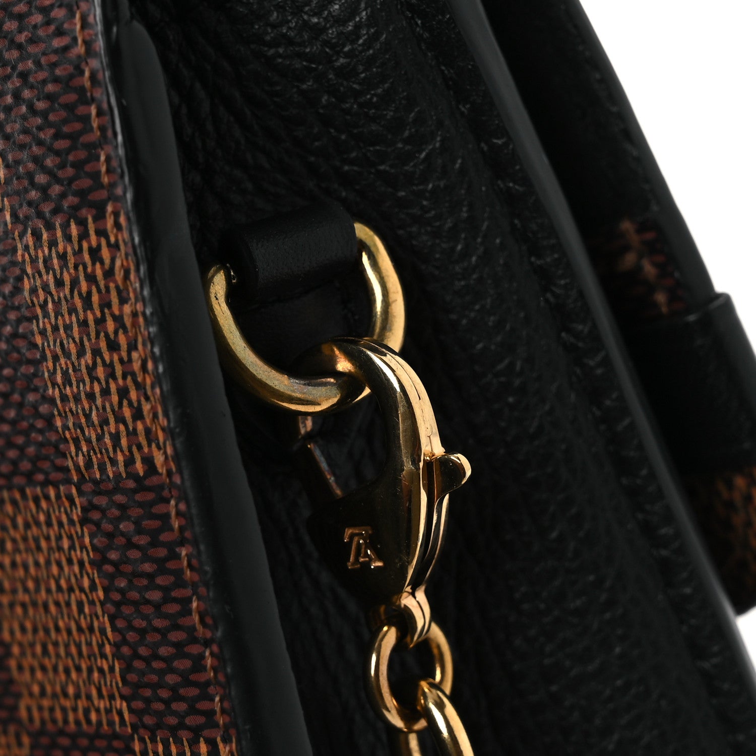 Louis Vuitton Damier Ebene Vavin Chain Wallet Black 11 of 12