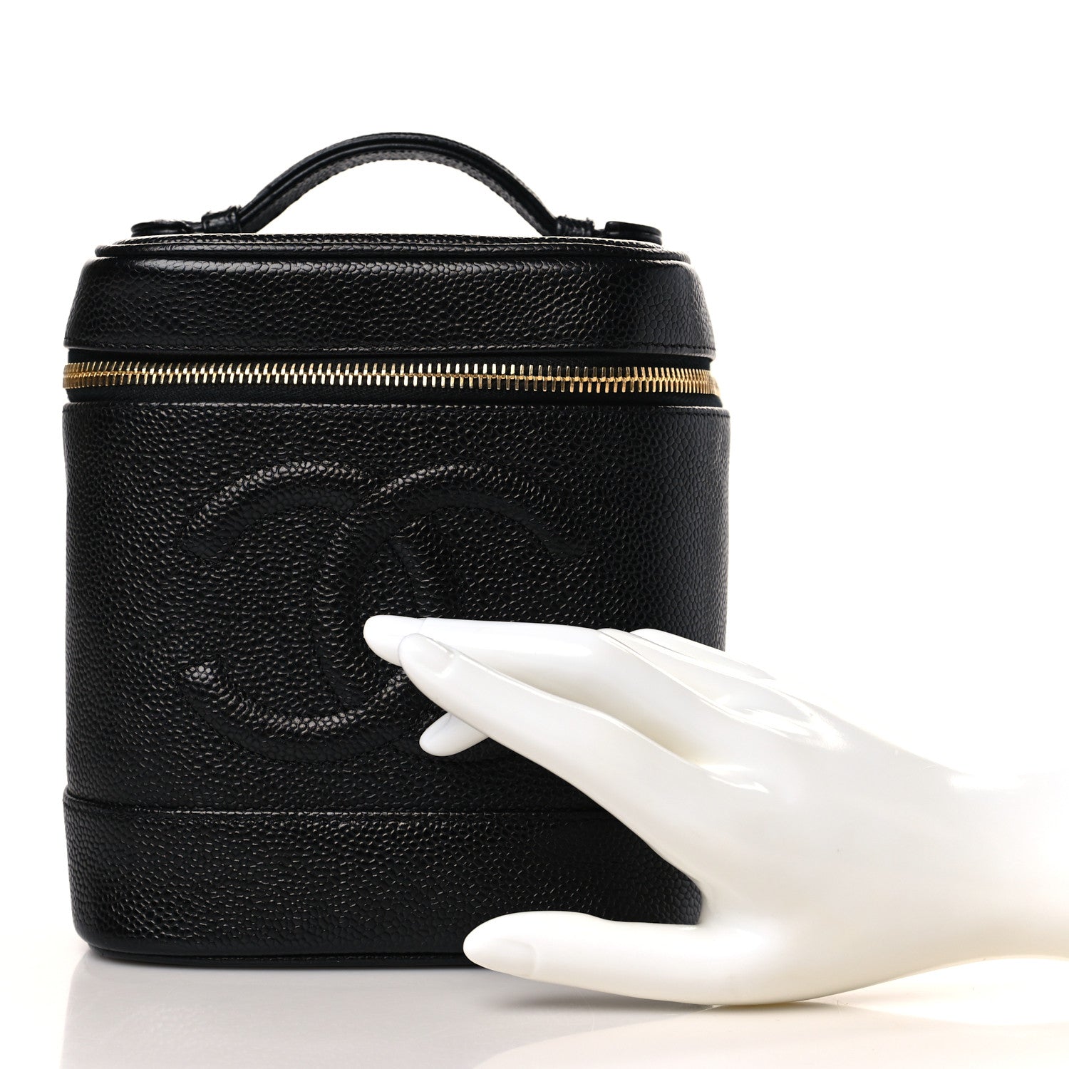Chanel Caviar Vanity Cosmetic Case Black 2 of 9