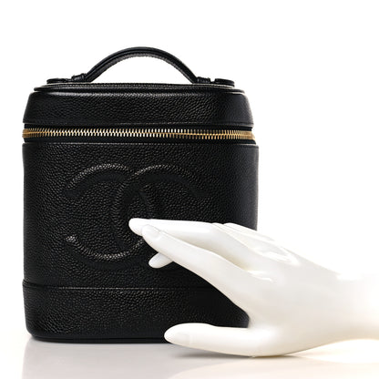 Chanel Caviar Vanity Cosmetic Case Black 2 of 9