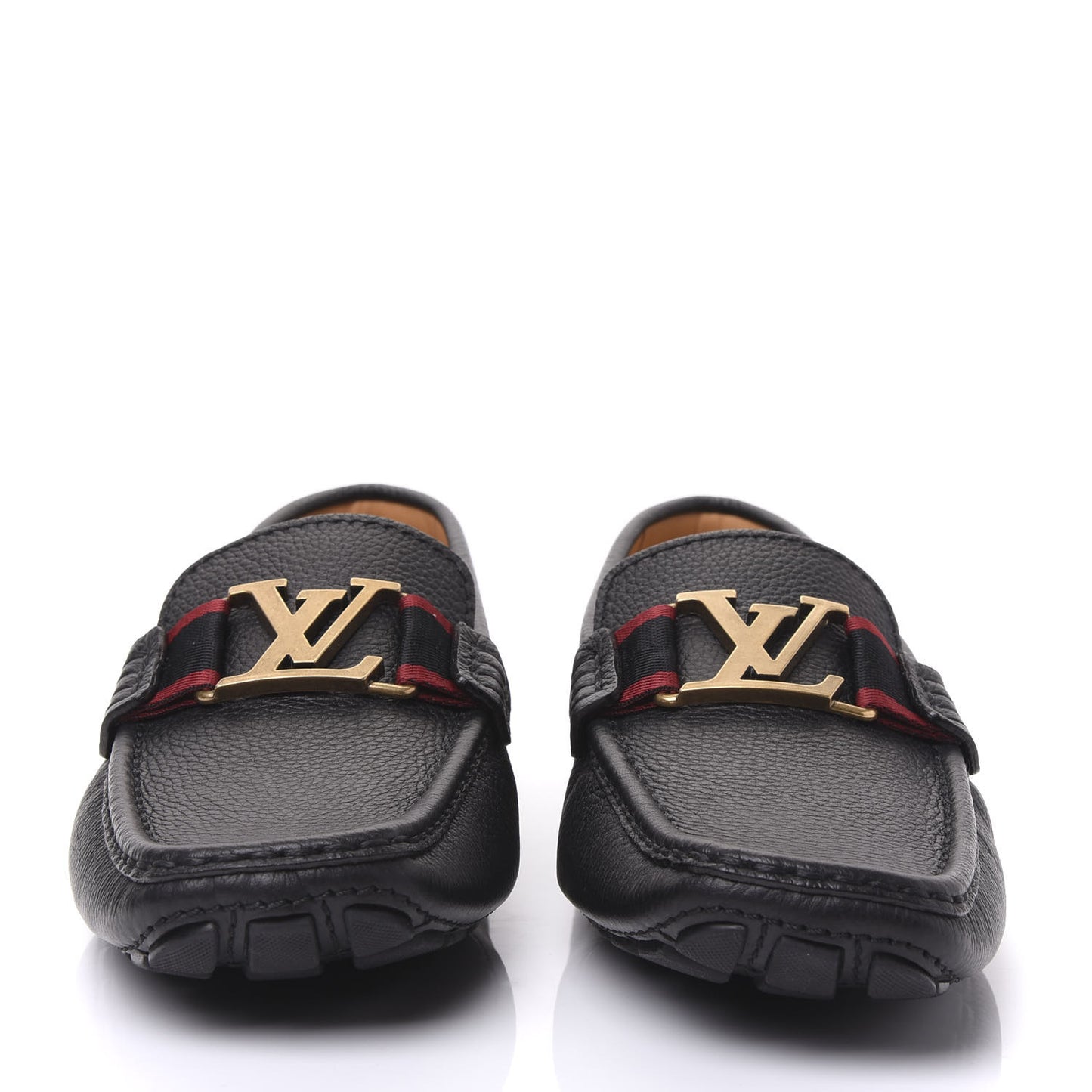 Grained Calfskin Monte Carlo Car Shoe Moccasin Loafers 5 Black