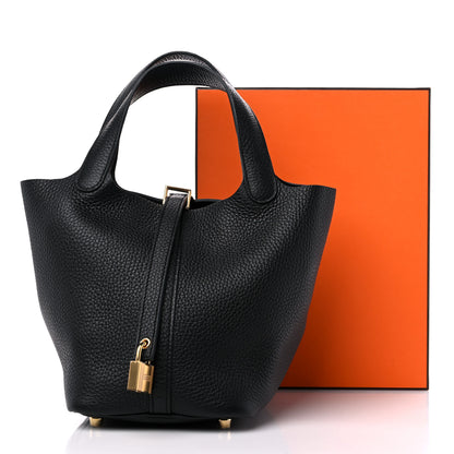 Hermes Taurillon Clemence Picotin Lock 18 PM Black 10 of 10