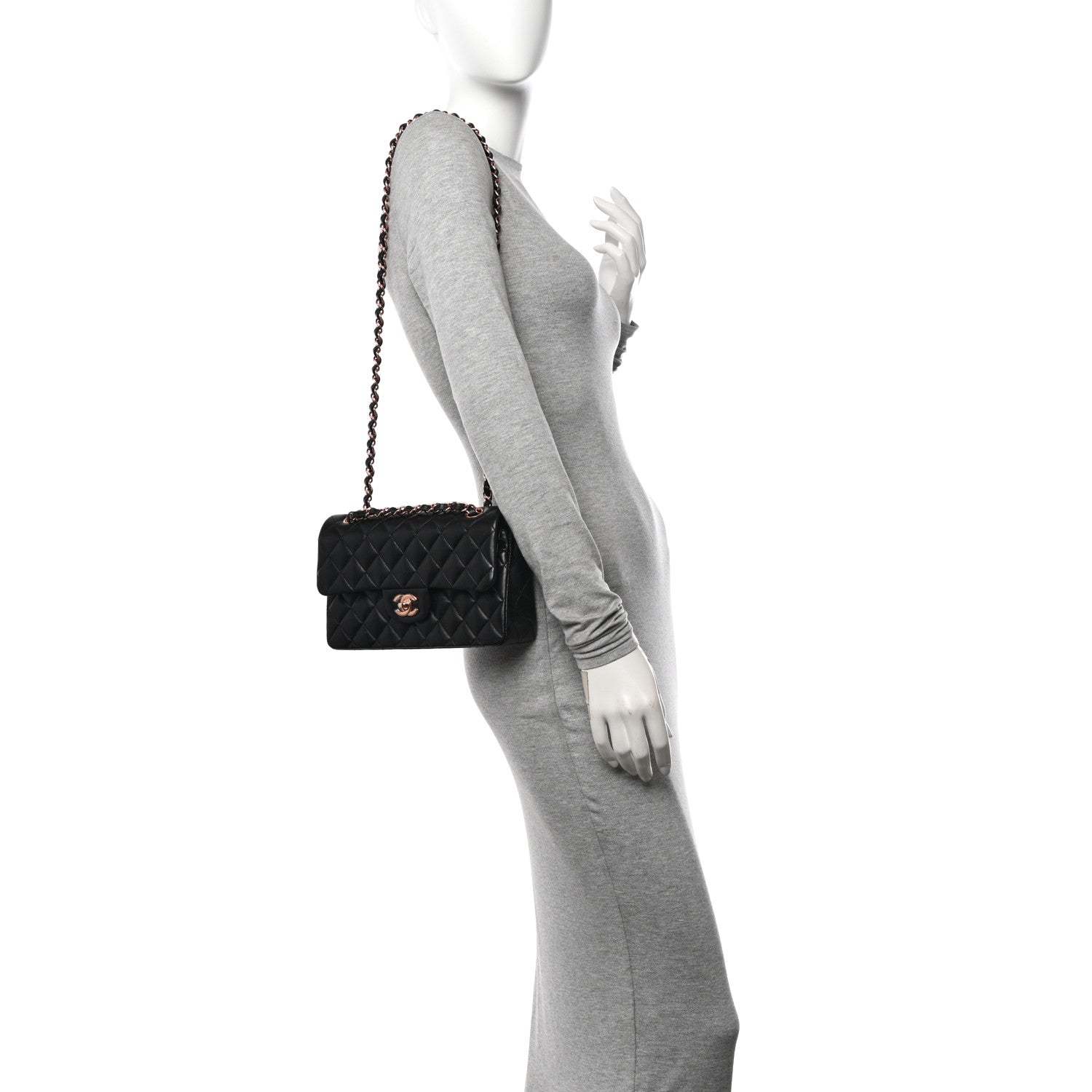 Chanel Lambskin Quilted Small Double Flap Black 2 of 11
