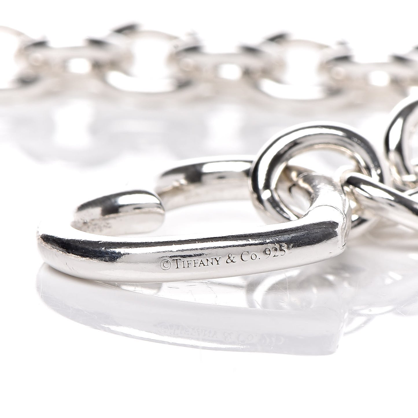 Sterling Silver Heart Clasp Choker Necklace