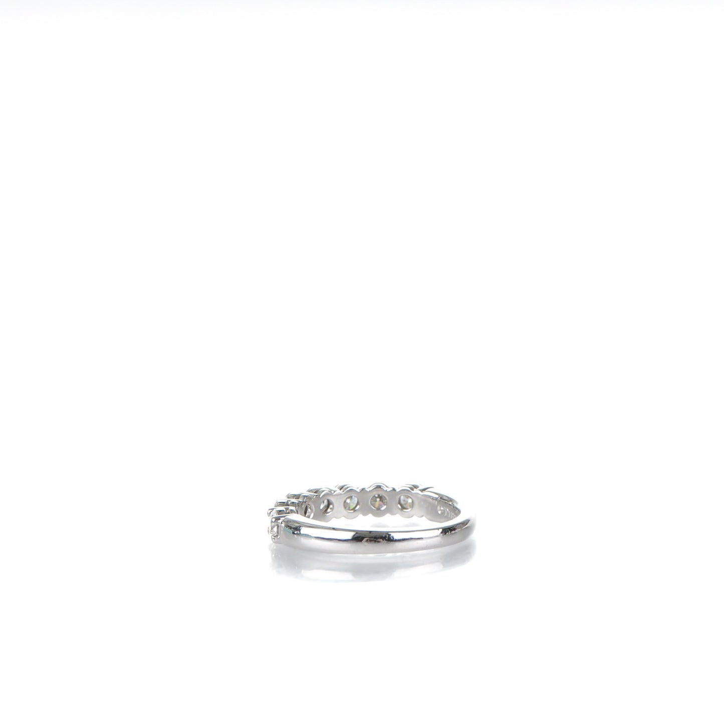 Platinum Diamond .85ctw 3.5mm Embrace Half Circle Band Ring 50 5.5