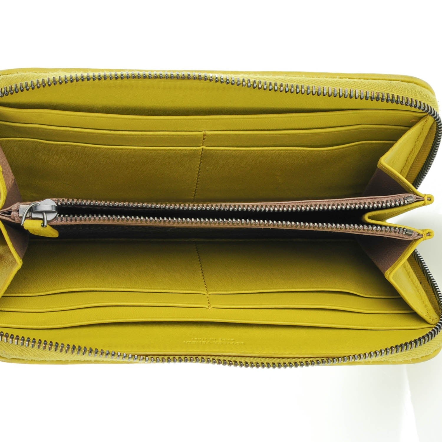 Bottega Veneta Nappa Intrecciato Ayers Zip Around Wallet Ancient Gold 5 of 8