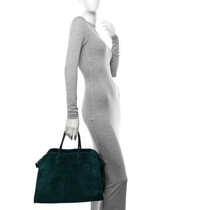 The Row Suede Soft Margaux 15 Teal Green 3 of 9