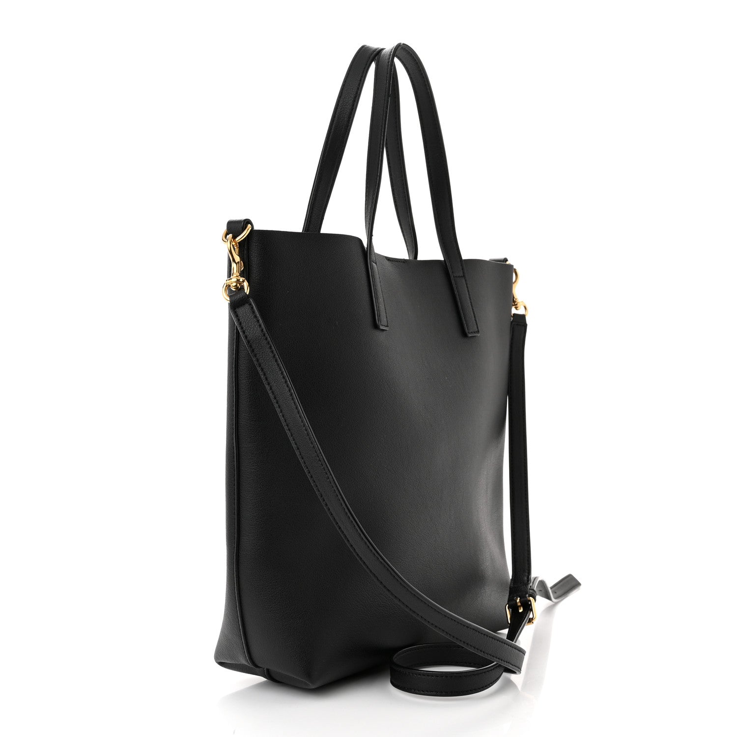 Saint Laurent Calfskin Toy Shopping Tote Black 3 of 10