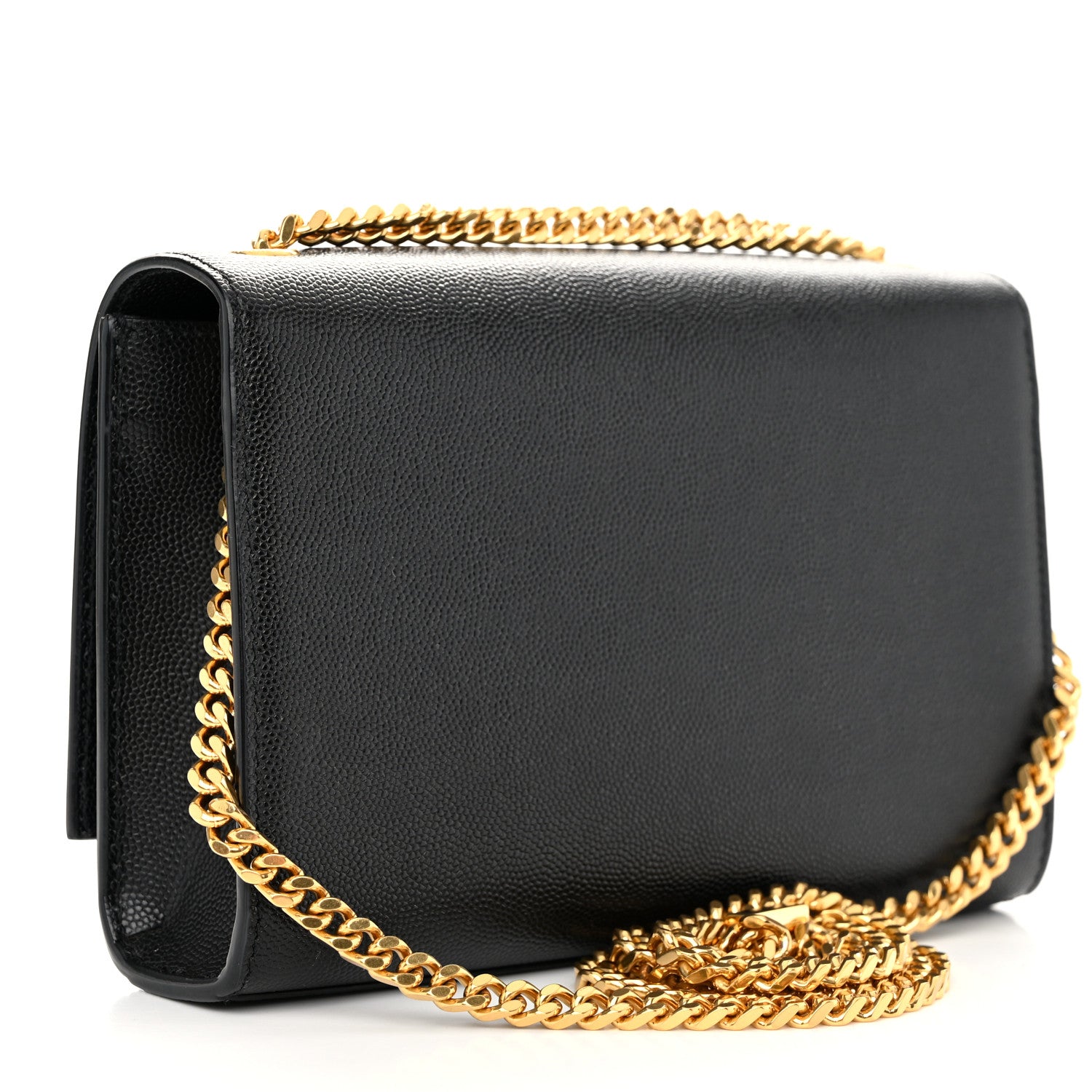 Saint Laurent Grain De Poudre Small Monogram Kate Satchel Black 3 of 10