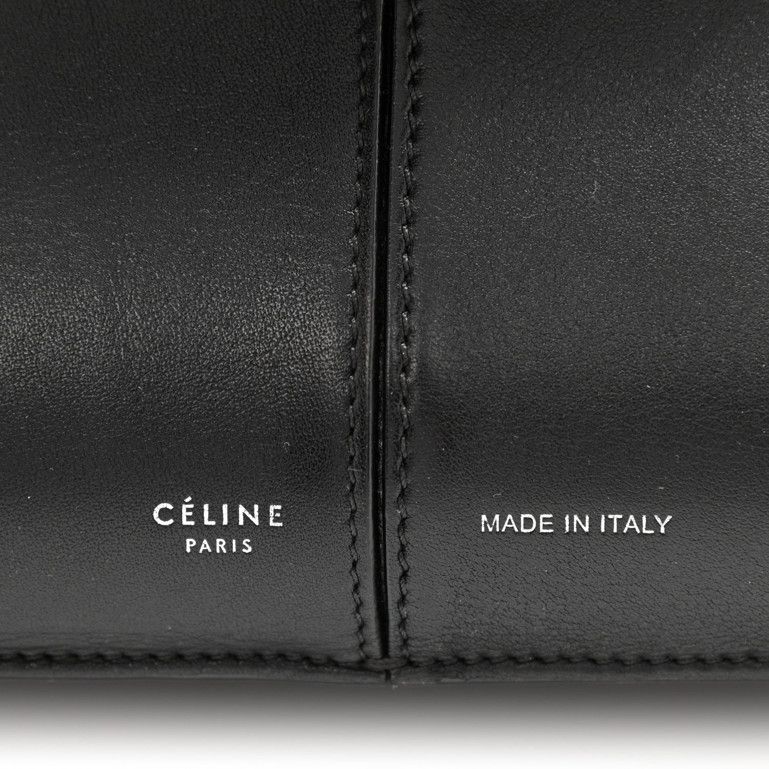 Celine Baby Grained Calfskin Medium Tri-Fold Bag Black 6 of 18