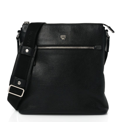 MCM Grained Calfskin Medium Crossbody Bag Black 1 of 8