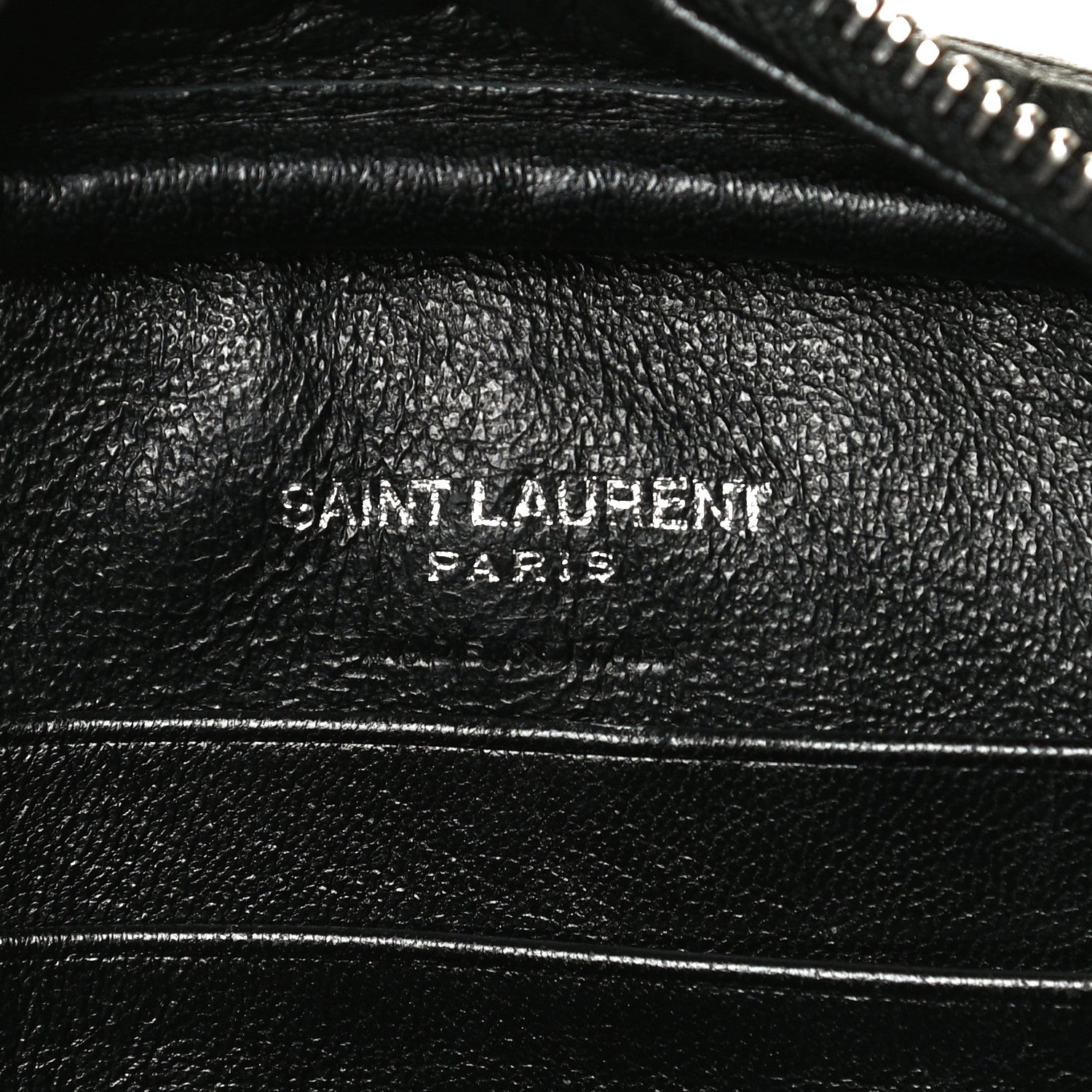 Saint Laurent Calfskin Crocodile Embossed Monogram Blogger Bag Black 6 of 10