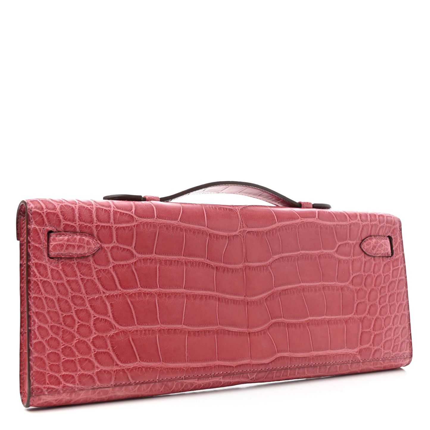 Matte Alligator Kelly Cut Pochette Bois De Rose