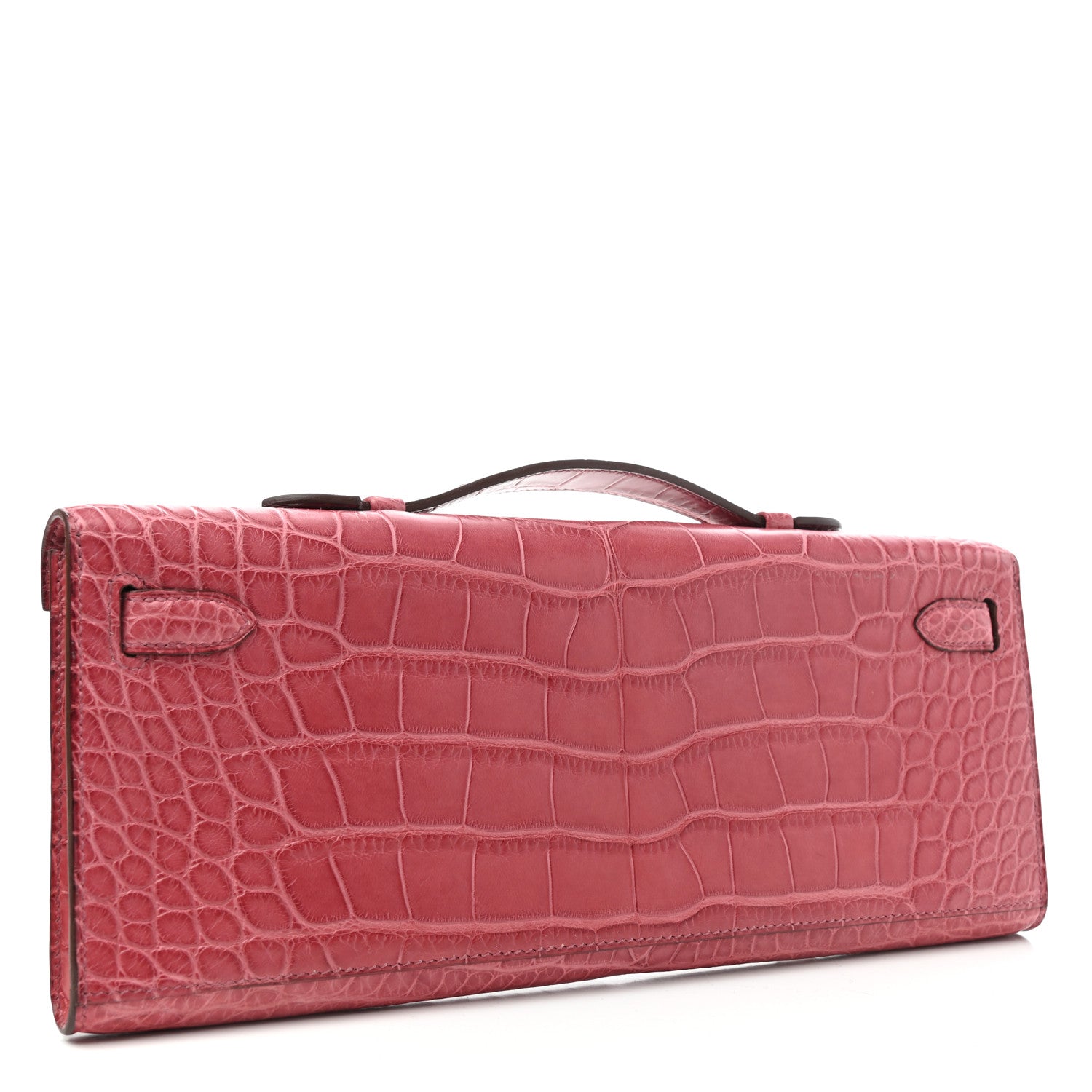 Hermes Matte Alligator Kelly Cut Pochette Bois De Rose 2 of 4