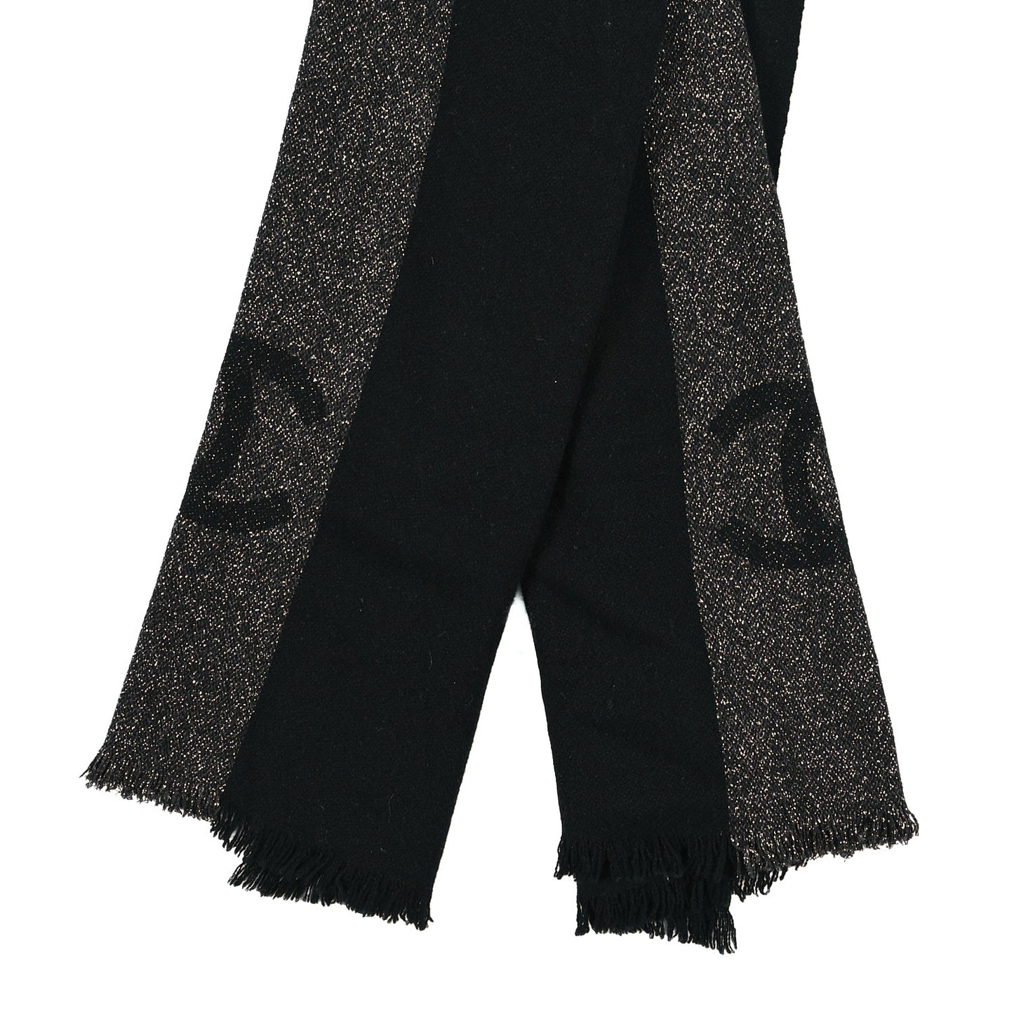 Cashmere Viscose CC Scarf Black Grey