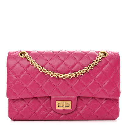 Chanel Aged Calfskin Quilted 2.55 Reissue 225 Flap Fuchsia 1 of 12