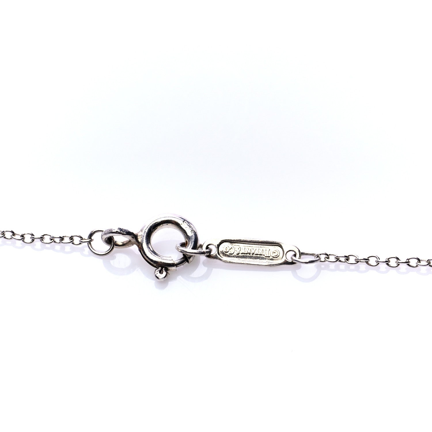 Tiffany Sterling Silver Love Notes Square Pendant Necklace 6 of 7