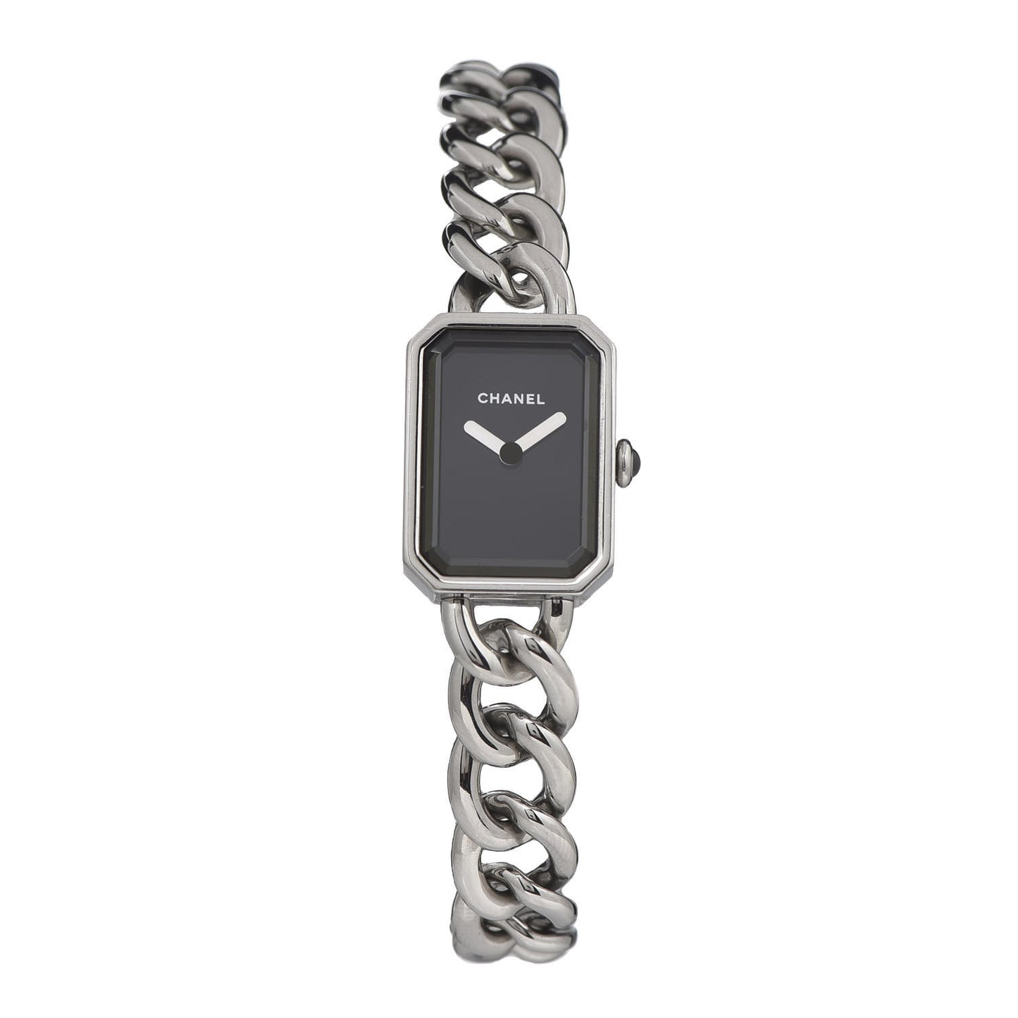 Stainless Steel 20mm Chain Premiere Quartz Watch Black L