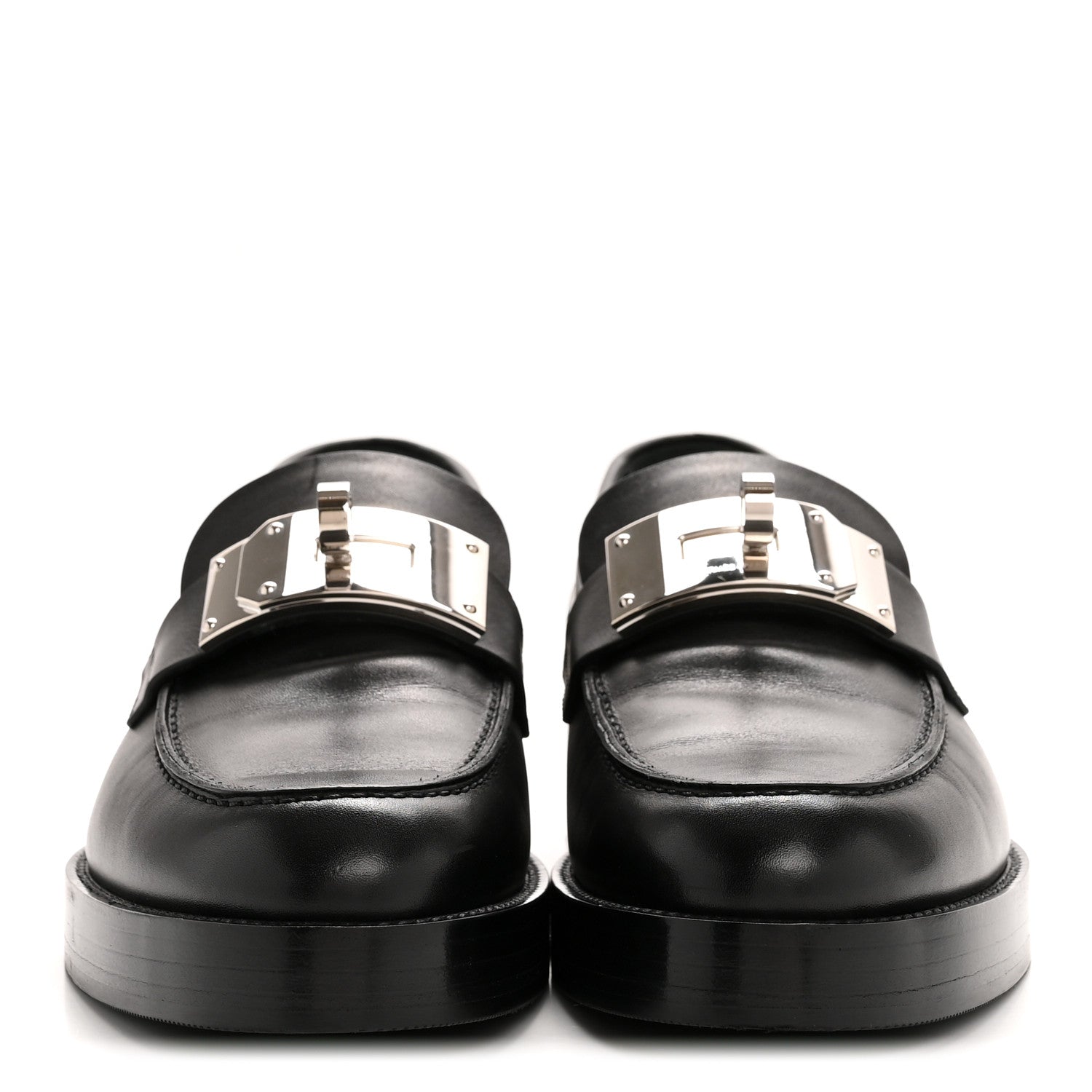 Hermes Calfskin Womens Hot Loafer 40 Black 3 of 11