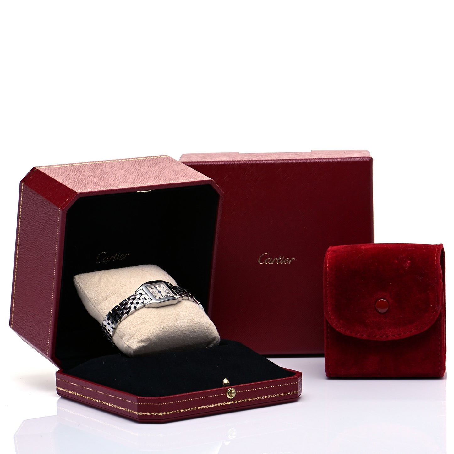 Stainless Steel 20mm Santos Demoiselle Quartz Watch