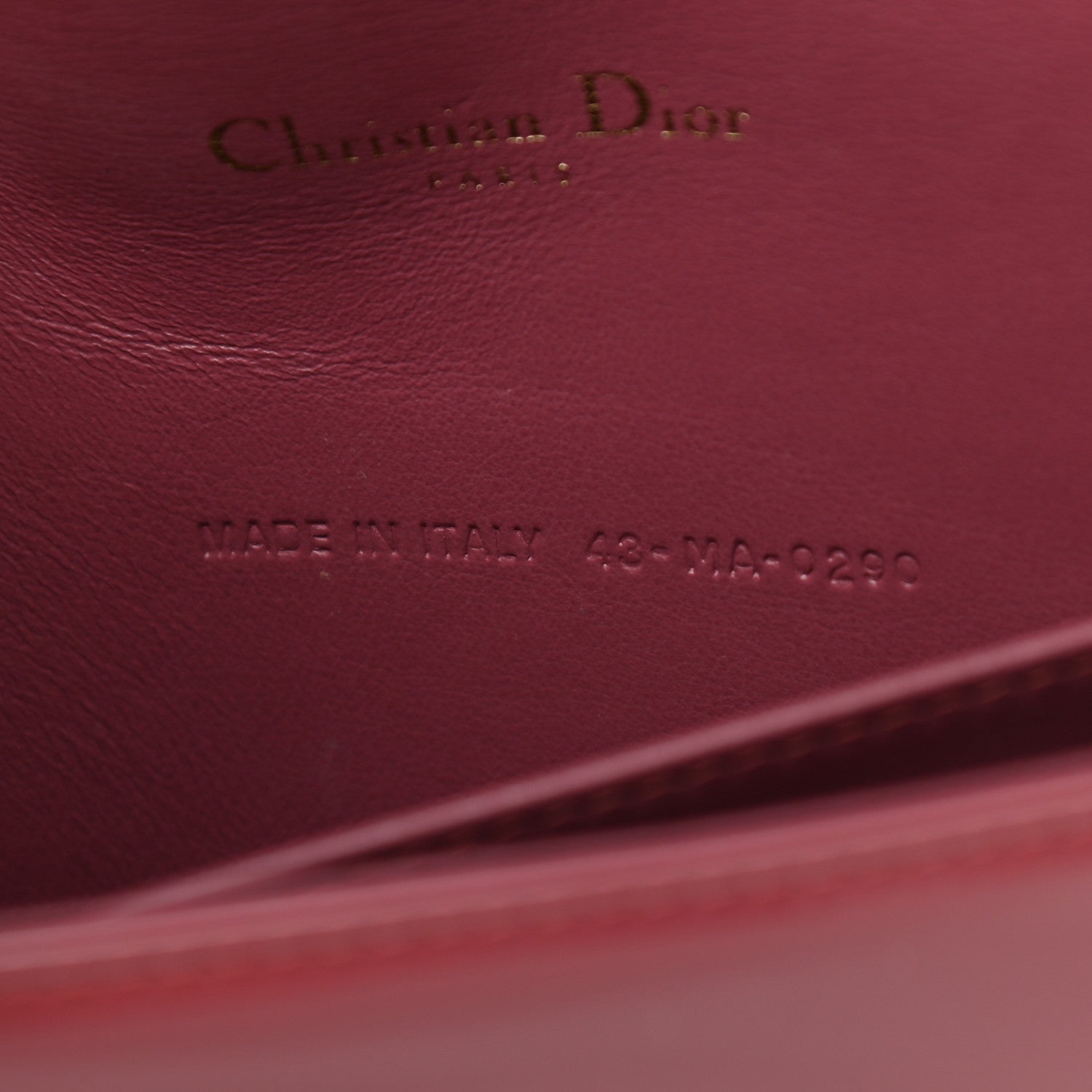 Christian Dior Patent Cannage Lady Dior Clutch Red 8 of 12
