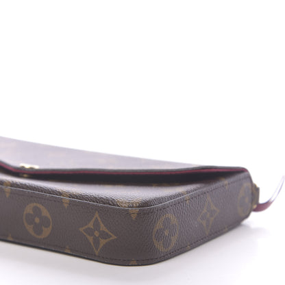 Louis Vuitton Monogram Pochette Felicie Chain Wallet Fuchsia 10 of 12