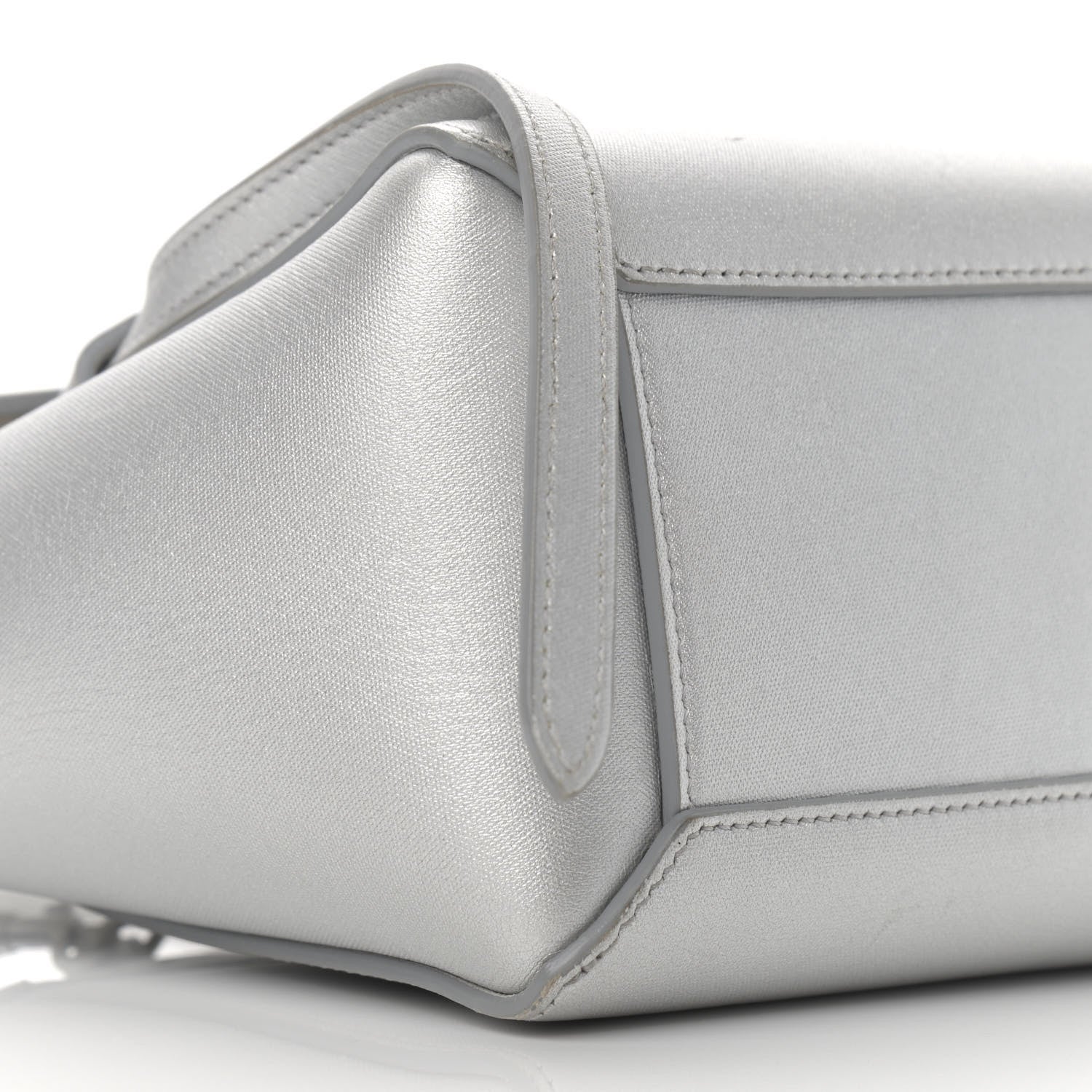Celine Laminated Calfskin Nano Belt Bag Silver 9 of 13