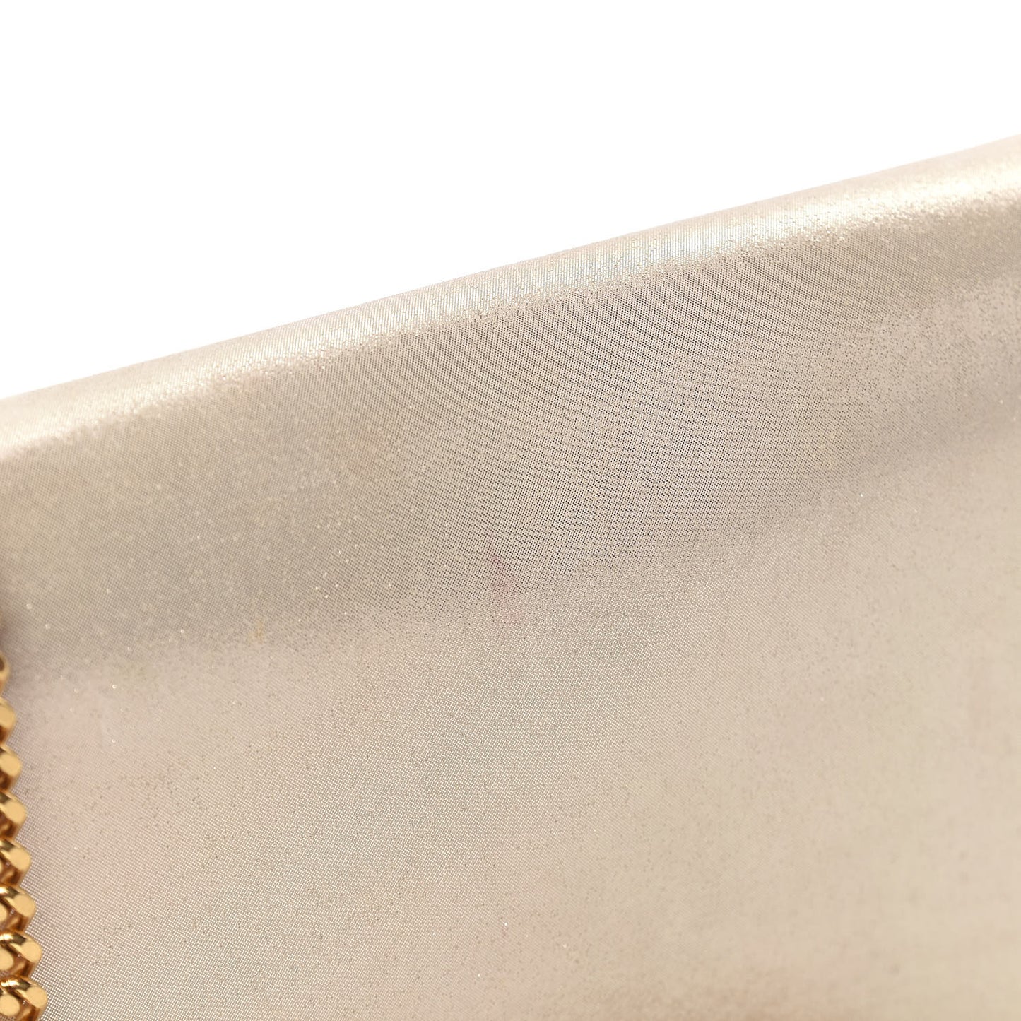 Metallic Fabric Medium Monogram Kate Satchel Gold
