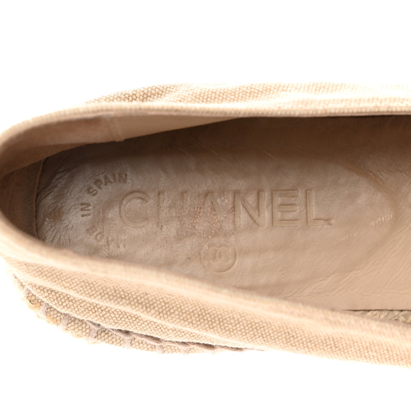 Linen CC Espadrilles 40 Beige Black