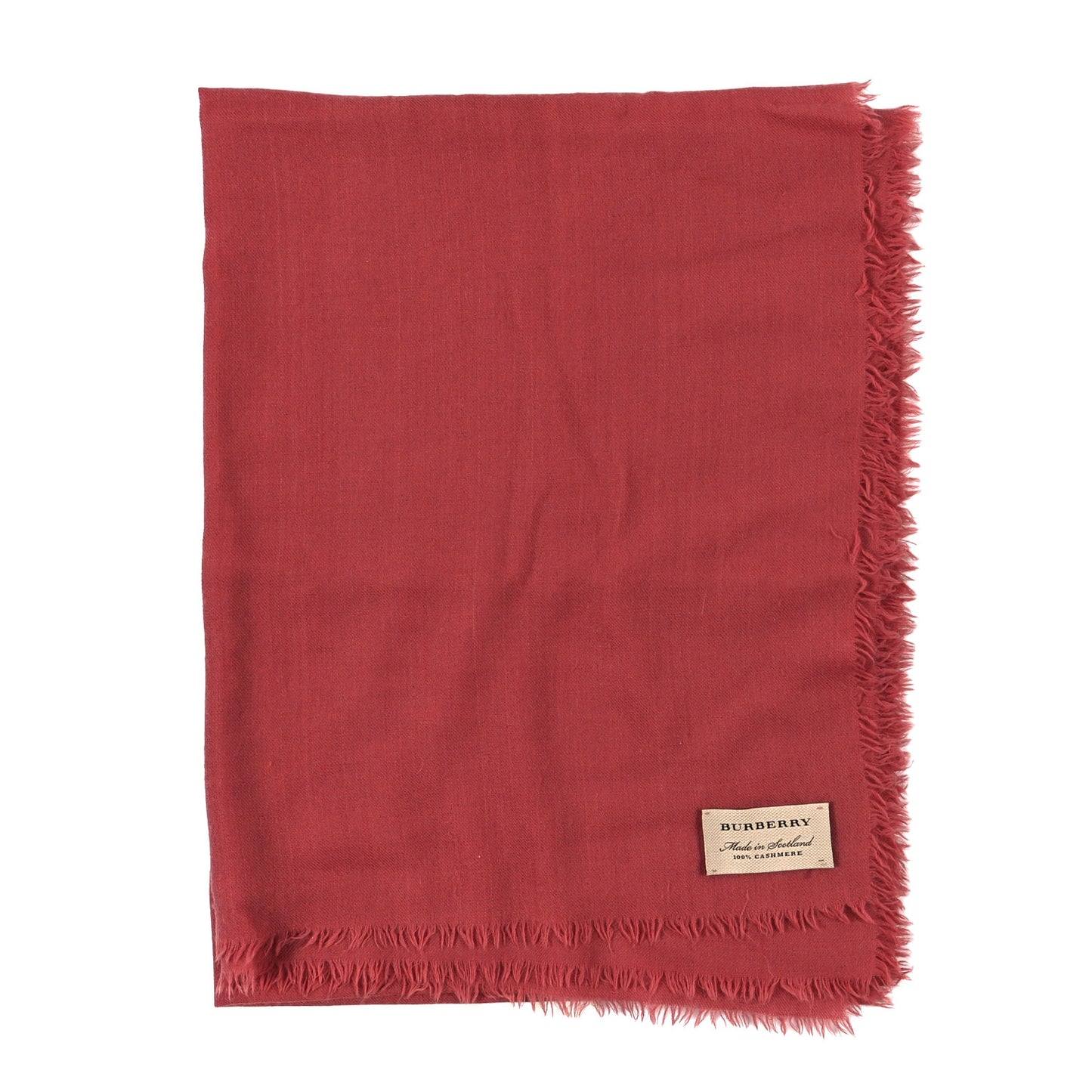 Cashmere Embroidered Fringe Scarf Fuchsia