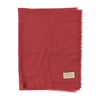 Burberry Cashmere Embroidered Fringe Scarf Fuchsia 2 of 4