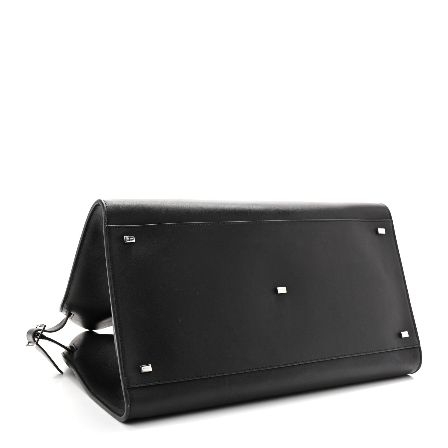 The Row Polished Saddle Calfskin Soft Margaux 17 Black 4 of 12