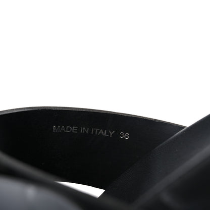 Prada EVA Rubber Thong Buckle Fussbett Sandals 36 Black 10 of 11