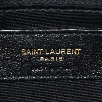 Saint Laurent Jersey Quilted Small Loulou Puffer Monogram Chain Satchel Grey Cloud 6 of 10