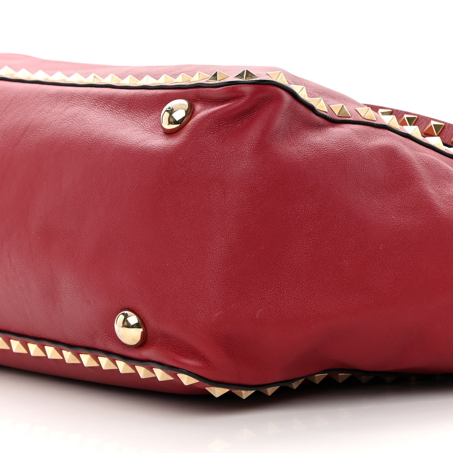 Valentino Garavani Vitello Medium Rockstud Tote Rosso Valentino 10 of 20