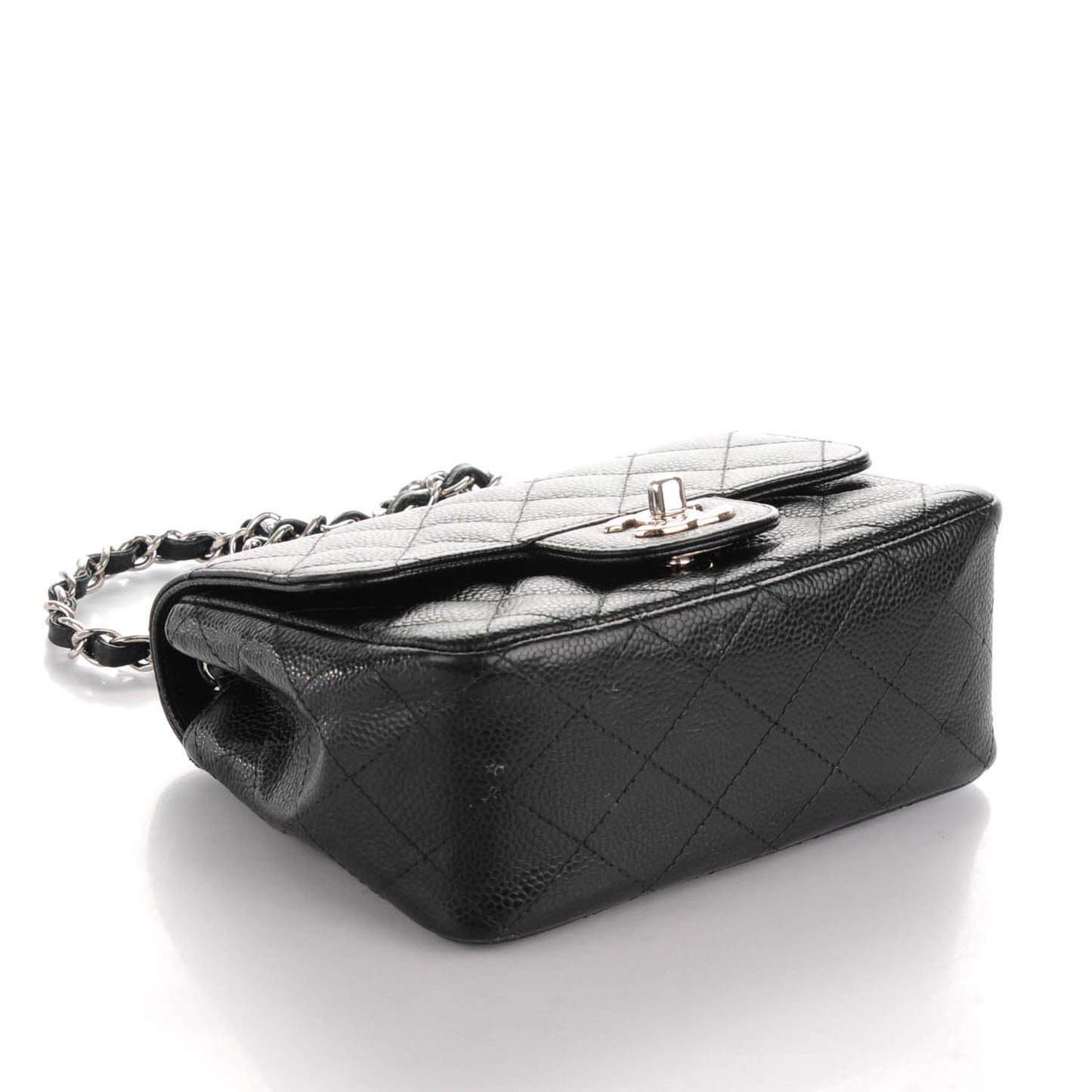 Caviar Quilted Mini Square Flap Black