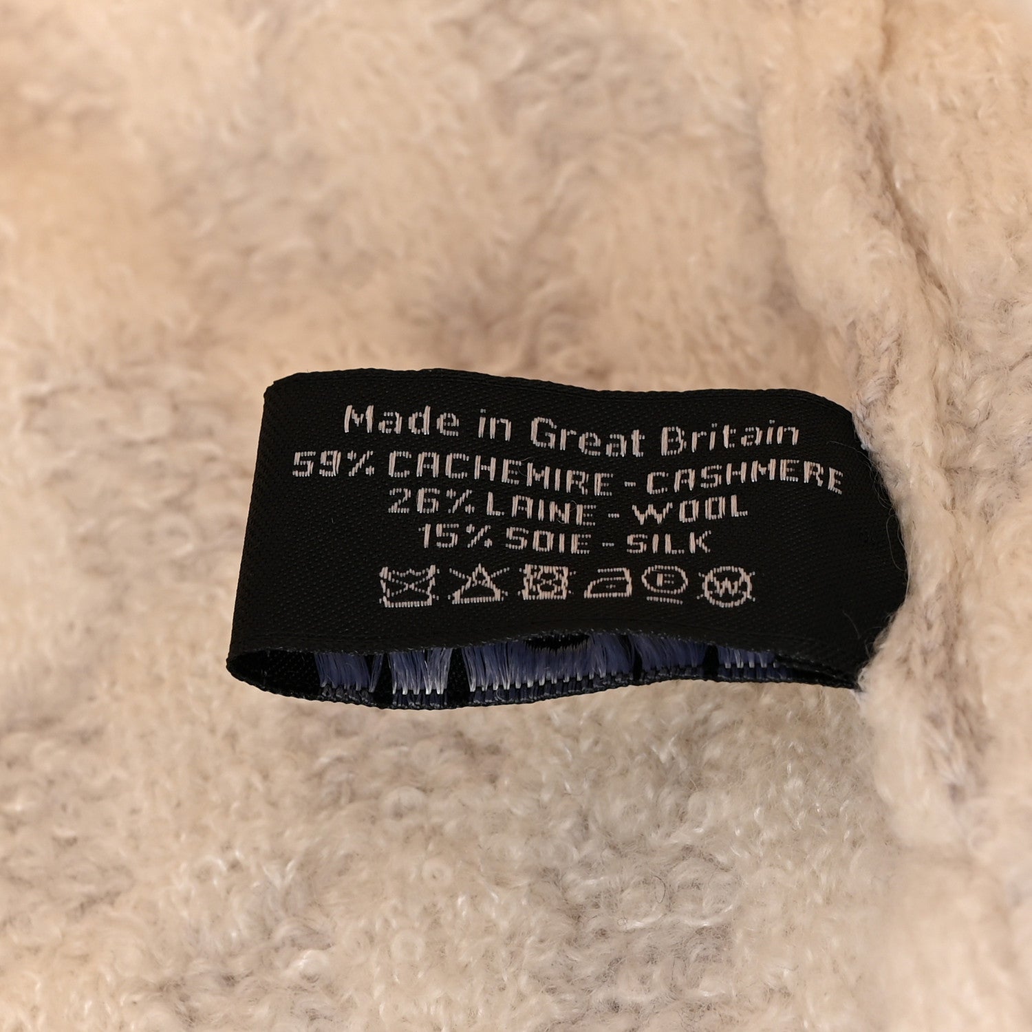 Chanel Cashmere Wool Silk CC Beanie Hat White Grey Black 8 of 8